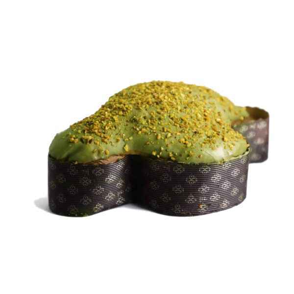 Box DOPPIO Pasquale Colomba al pistacchio da oltre 1,2kg + 2x Uova di Pasqua FARCITE da 650gr ( 1 latte + 1 fondente )