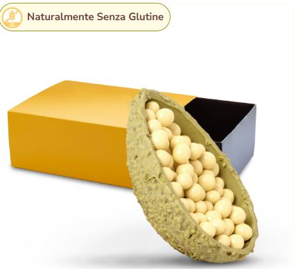 Mezzo Uovo di Pasqua farcito – Pistacchio NO GLUTINE