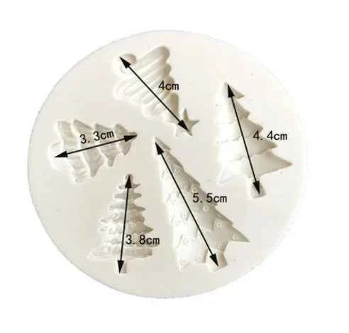 5 Alberi di Natale. Stampo in silicone
