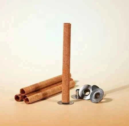 10 Stoppini piatti e doppi di altezza 16 cm in legno per candele