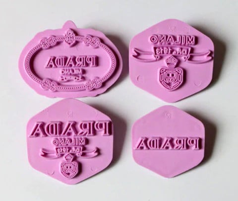 Prada Griffe. Cutter Set di 4 Stampi