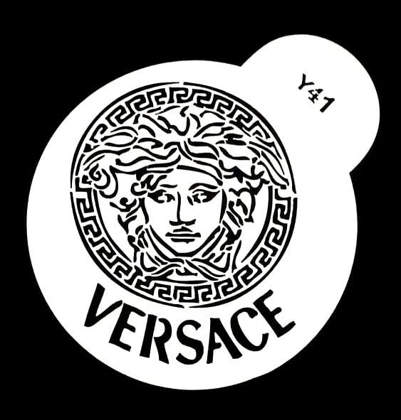 Versace Logo 12x12 cm. Stencil Griffe Moda Fashion