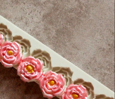 Bordo 9 Rose. Stampo in silicone