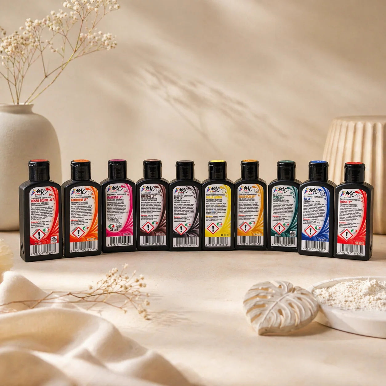 ROSSO. Coloranti Acrilici Universali per Gesso