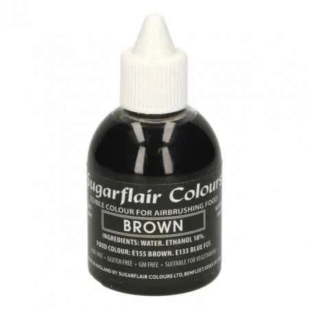 Marrone 60 ml. Colorante liquido anche per Aerografo. Sugarflair