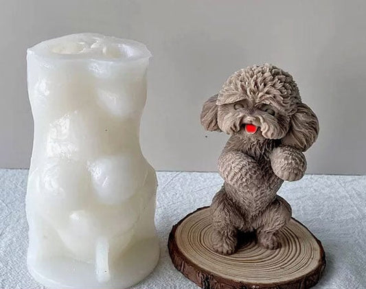 Cagnolino in piedi di 13.4 x 8.5 x 8.3 cm. Stampo Cane in silicone anche per Candele - WORLD PRODUCTS SHOP