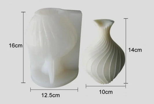 Grande Vaso a Spirale di 14 x 10 cm. Grande Stampo in silicone anche per Candele - WORLD PRODUCTS SHOP