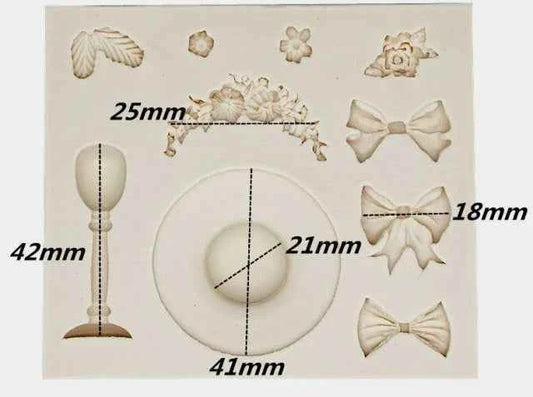 Grande Fiocco di neve con Babbo Natale. Stampo silicone