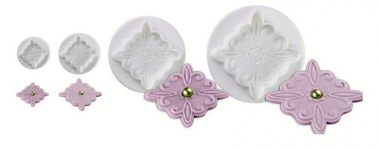 Grandi Greche decorative Barocco. Set di 4 stampi