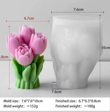 Bouquet Tulipani 1. Stampo in silicone anche per Candele.WORLD PRODUCTS SHOP - WORLD PRODUCTS SHOP