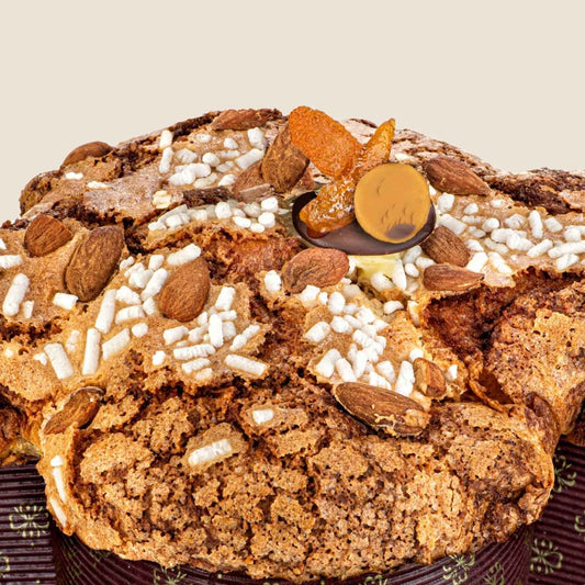 Colomba artigianale senza lattosio Cuore d'Albicocca,con glassa alle mandorle. 1 KILO.