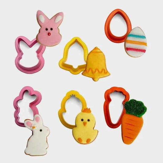 Pasqua. Set di 6 mini tagliapasta Decora