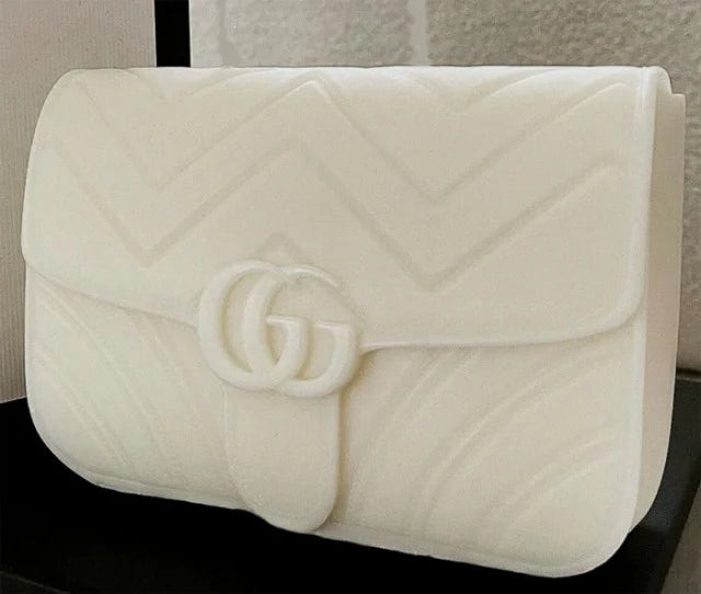 Stampo Mini Borsetta Gucci classica di 6 cm. Stampo in silicone anche per Candele