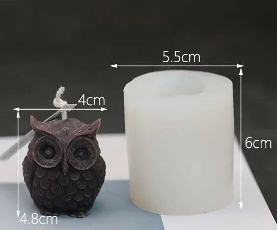Gufo. Stampo di 4.8 cm. Stampo in silicone anche per Candele
