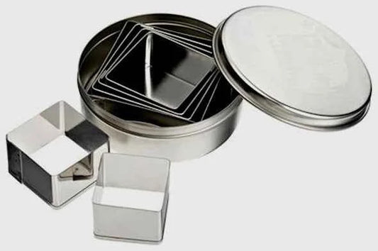 Rombo Esagono Cerchi e Quadrati. Set di 4 tagliapasta Geometrici in plastica.