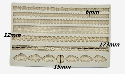 Splendide 7 decorazioni per Bordo. Grande stampo in silicone