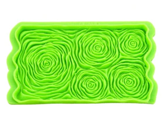 5 Grandi Rose. Spettacolare stampo Bordo in silicone