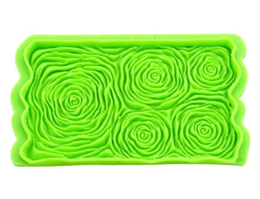 5 Grandi Rose. Spettacolare stampo Bordo in silicone