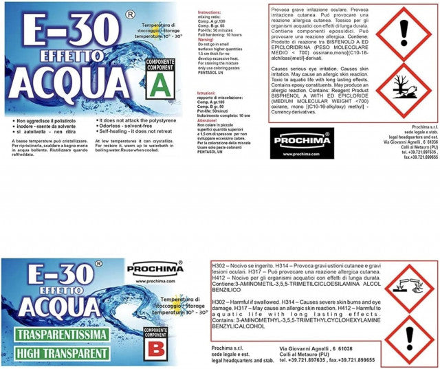 E 30 Effetto ACQUA. Resina Trasparente Autolivellante da colata