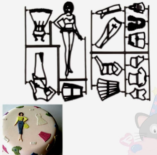 Vestiti e Lingerie Stampo Fashion. Set di 14 Stampi Patchwork Cutter