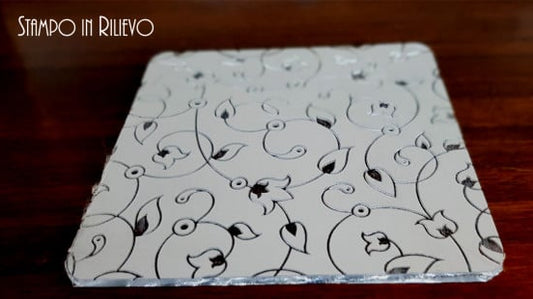Fiore e Foglia. Stampo in Rilievo di 10 x 10 cm F-P3