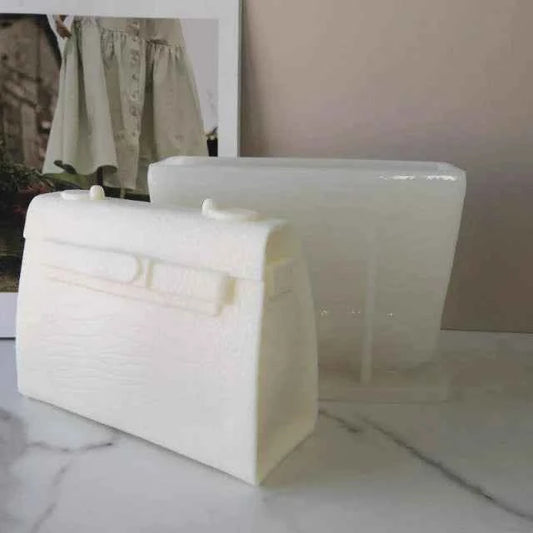 Grande Borsetta Logo Griffe Kelly Hermes di 18 x 14.5 cm. Stampo in silicone anche per Candele