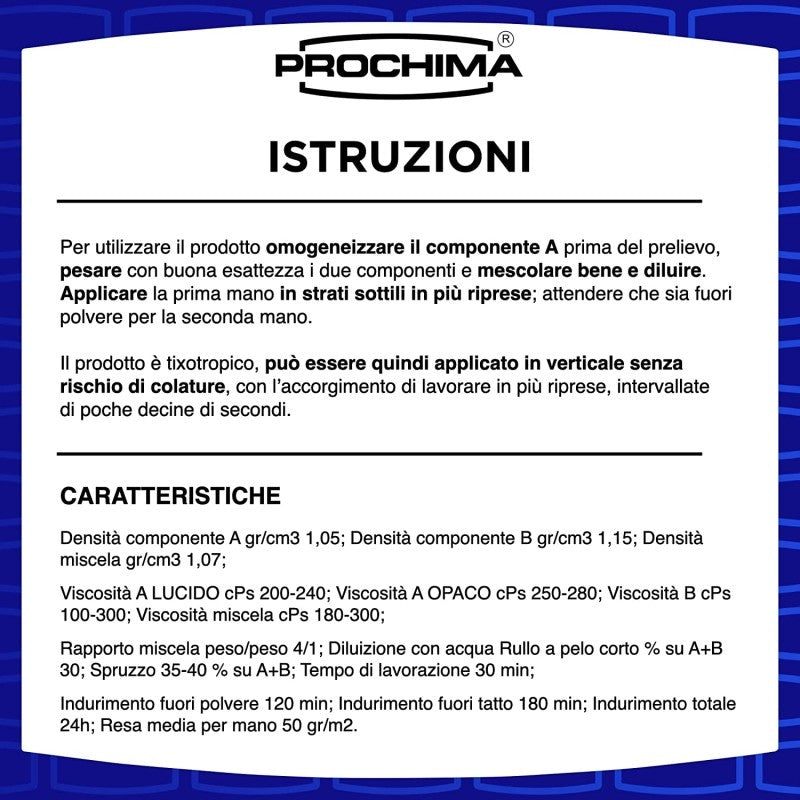 Lucidante trasparente. Finish Ea W 500Gr A+B Prochima