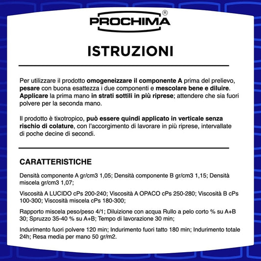 Lucidante trasparente. Finish Ea W 500Gr A+B Prochima - WORLD PRODUCTS SHOP