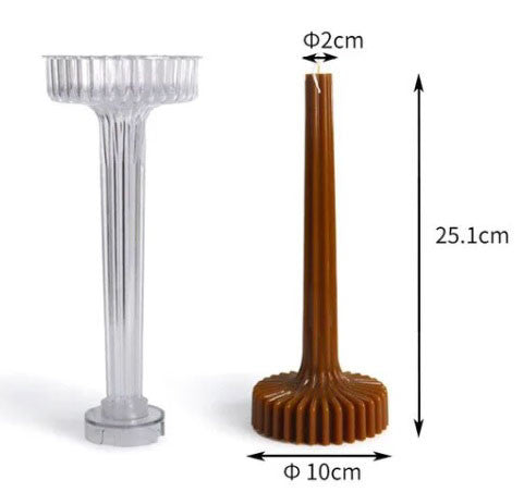 Set di 3 Vasi a Lampada lunghe 20-25 e 30 cm. Stampo in plastica anche per Candele - WORLD PRODUCTS SHOP