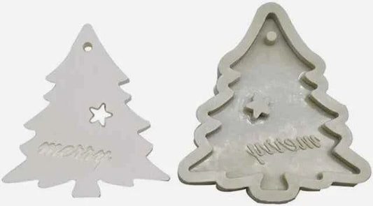Albero di Natale con foro. Stampo in silicone