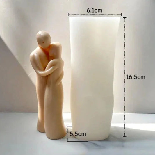 Innamorati con Donna Incinta e con Bambino. Set di 4 Stampi stilizzati in silicone anche per Candele - WORLD PRODUCTS SHOP