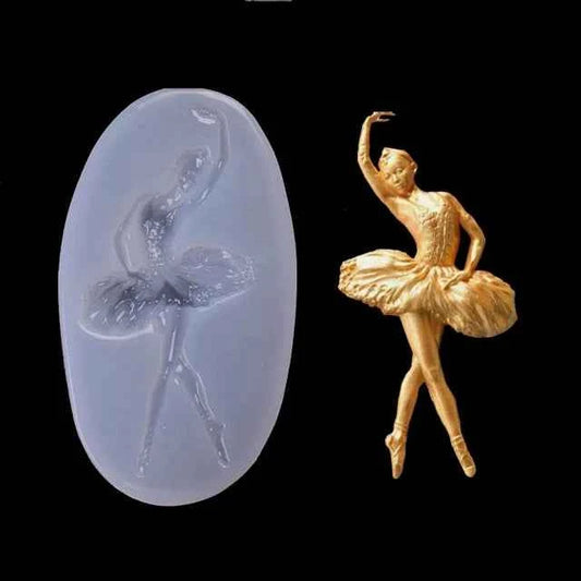 Ballerina che balla sulle punte. Stampo in silicone