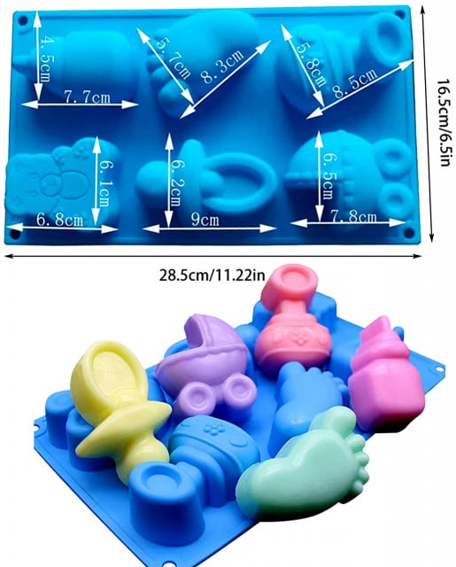 Nascita Baby. Grande Stampo in silicone con tante forme