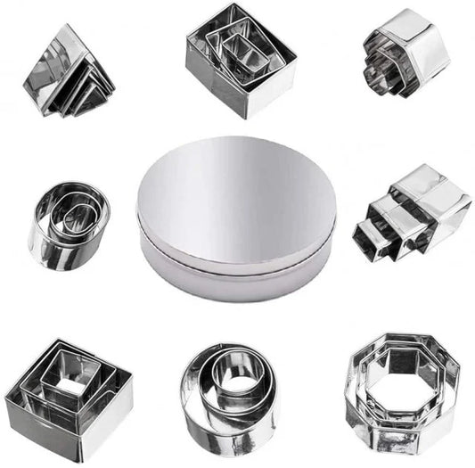 Set A di 24 Stampi Geometrici in metallo