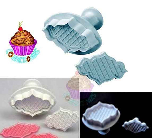 Placca Trapunta Cornice. Set 2 Stampi espulsione Tagliapasta