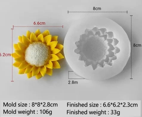 Stampo Fiore Girasole per Candele