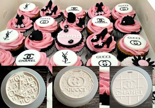 Stampo Cupcakes e Biscotti . Logo Griffe Gucci. Stampo in silicone