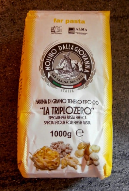 For Fresh Pasta. Triplozero. Type 00 Soft Wheat Flour.