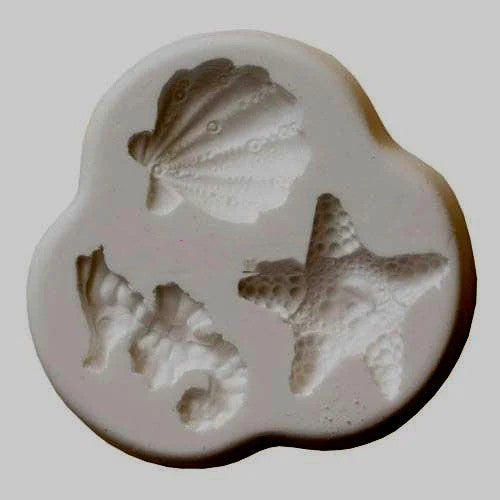 Cavalluccio Marino Conchiglia e Stella Marina. Stampo in silicone. Mare