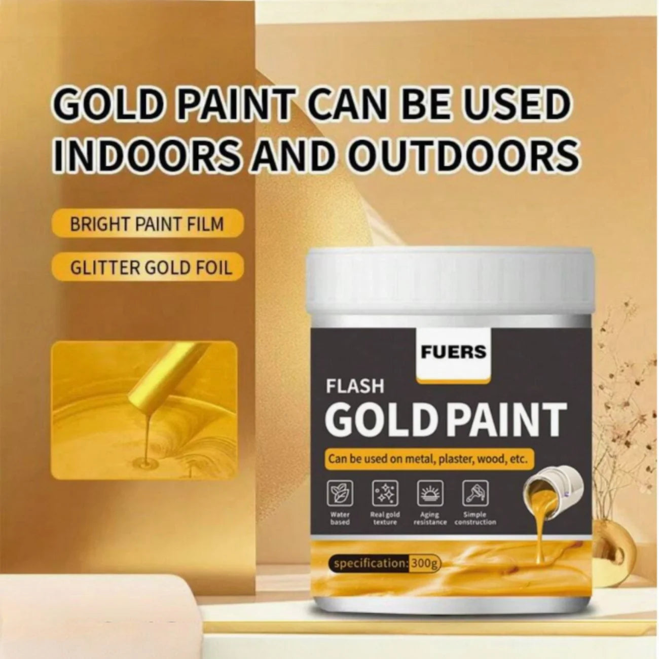 ORO.Pittura acrilica Oro 300 ml