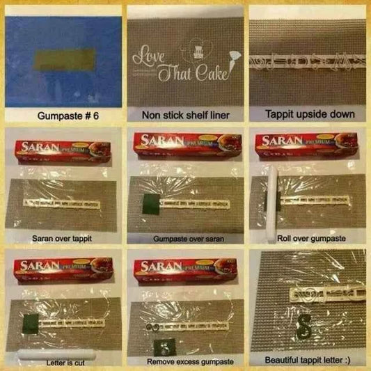 Set di 5 tagliapasta Alfabeto Lettere in plastica rigida.