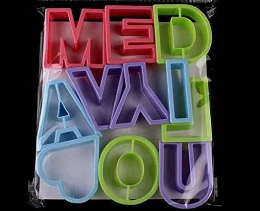 Set di 11 stampi I love You.