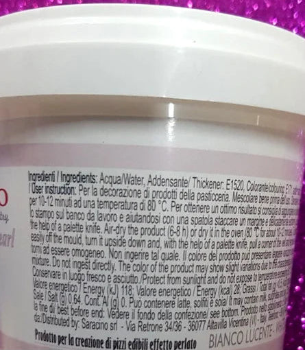 Pasta Merletto Saracino. Miscela Bianca colorabile per Pizzi. 200 gr