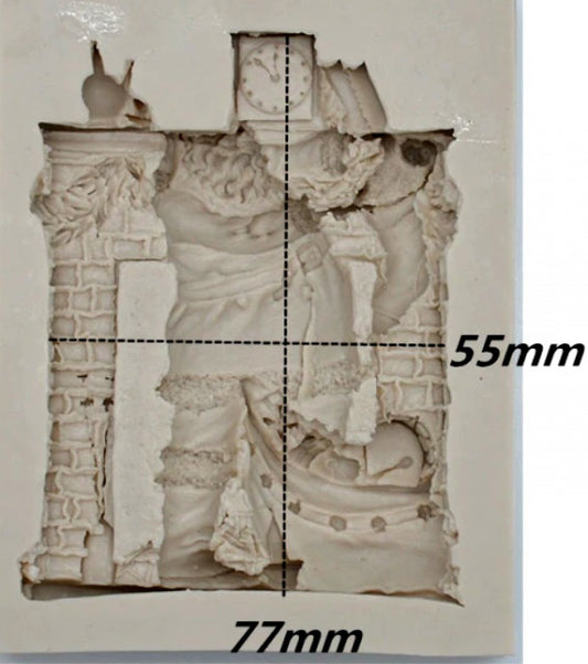 Grande Babbo Natale vicino al Camino. Santa Closet Gift Silicone Mold. Stampo silicone - WORLD PRODUCTS SHOP