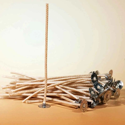 Stoppini AVP53 da 8-10-12-14-16-20 cm. Per Candele in contenitore diametro 8-9 cm