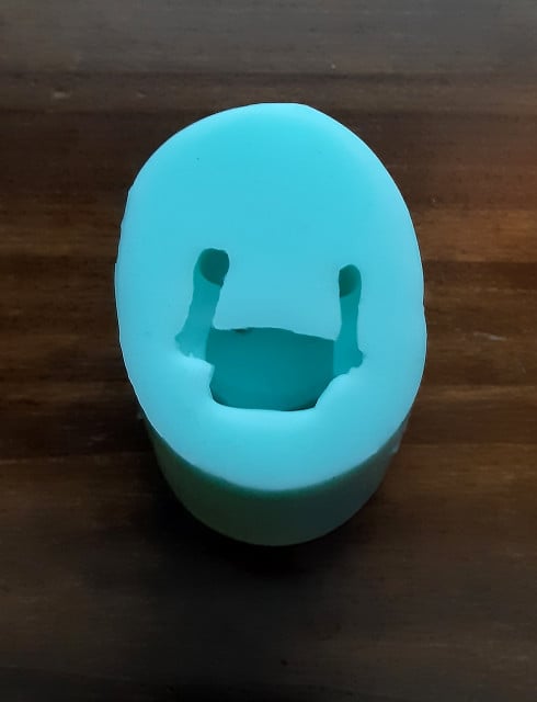 Newborn feet up. High-definition silicone mold.