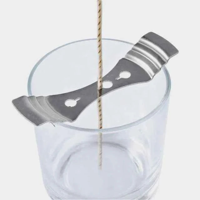 Set di 2 supporti per Stoppini in metallo per Candele