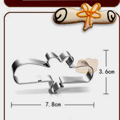 Cappello di Laurea e Pergamena. Set di 2 Stampi in metallo