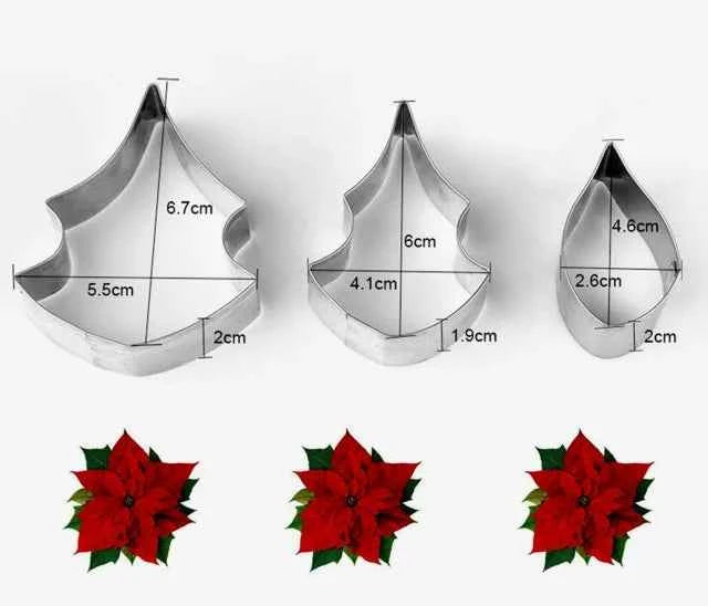 Stella di Natale. Set di 3 Stampi in metallo