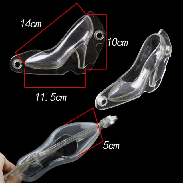 10cm High Heel Shoe. Double 3D Chocolate Mold in Hard Polycarbonate.